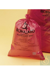 Bel-Art Super Strength Red Biohazard Disposal Bags with Warning...